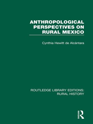 cover image of Anthropological Perspectives on Rural Mexico